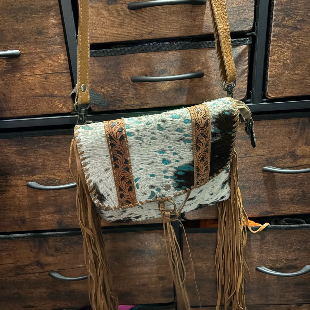 Fringe Leather Crossbody Bag